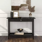 Tavolo consolle Minsay Transitional con cassetto e ripiano in finto marmo - HOMES: Inside + Out