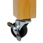 Home Aesthetics carrello da cucina in bambù con isola e ruote, carrello di servizio per preparazione cibi, con portasciugamani e cassetti