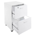 Mobiletto schedario Lavish Home a 2 cassetti con serratura e ruote
