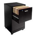Mobiletto schedario Lavish Home a 2 cassetti con serratura e ruote