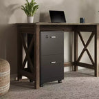 Mobiletto schedario Lavish Home a 2 cassetti con serratura e ruote