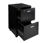 Mobiletto schedario Lavish Home a 2 cassetti con serratura e ruote