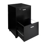 Mobiletto schedario Lavish Home a 2 cassetti con serratura e ruote