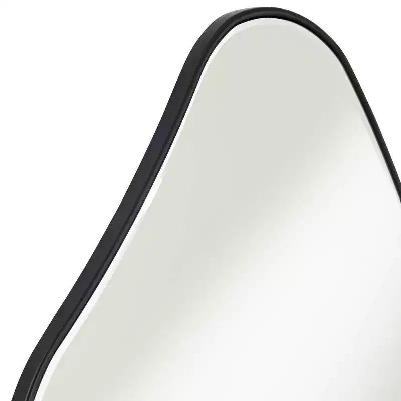 Noble Park Cavandish Specchio da Parete con Bordo Arrotondato, Vano Moderno, Vetro Smussato, Cornice in Legno Nero Opaco, Larghezza 71 cm, per Bagno