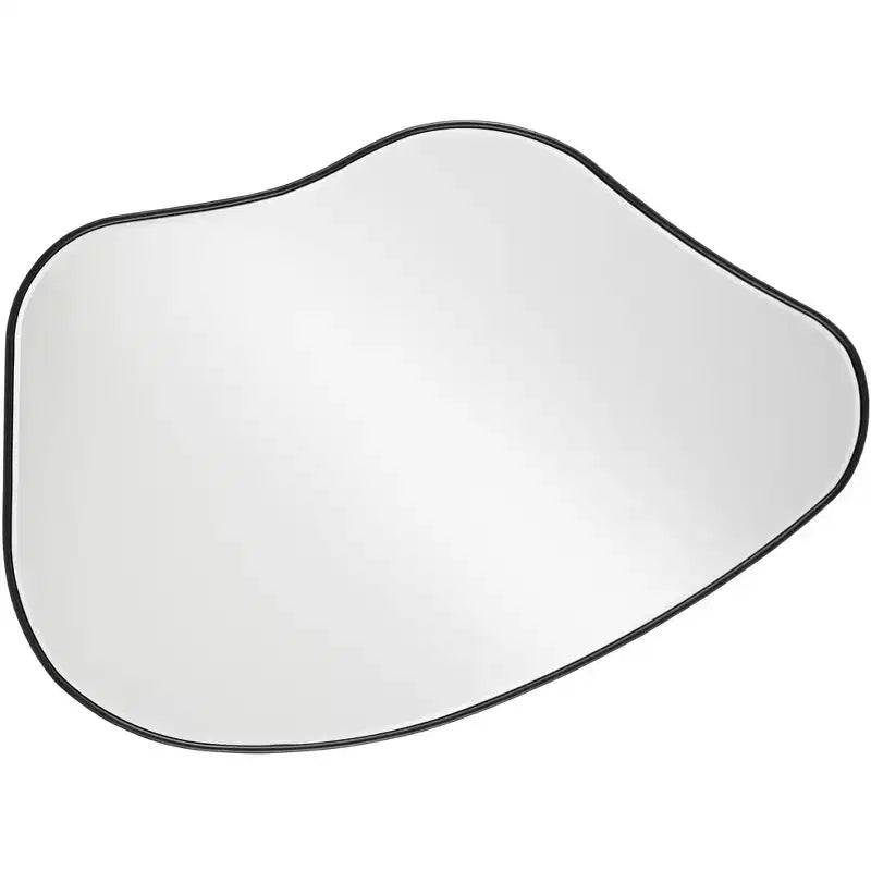 Noble Park Cavandish Specchio da Parete con Bordo Arrotondato, Vano Moderno, Vetro Smussato, Cornice in Legno Nero Opaco, Larghezza 71 cm, per Bagno