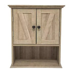Flash Furniture Mobiletto da Bagno a Parete Dune con Chiusura Magnetica, Ripiano Regolabile e Ripiano Inferiore Aperto