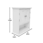 Flash Furniture Mobiletto da Bagno a Parete Dune con Chiusura Magnetica, Ripiano Regolabile e Ripiano Inferiore Aperto