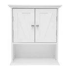 Flash Furniture Mobiletto da Bagno a Parete Dune con Chiusura Magnetica, Ripiano Regolabile e Ripiano Inferiore Aperto