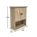 Flash Furniture Mobiletto da Bagno a Parete Dune con Chiusura Magnetica, Ripiano Regolabile e Ripiano Inferiore Aperto