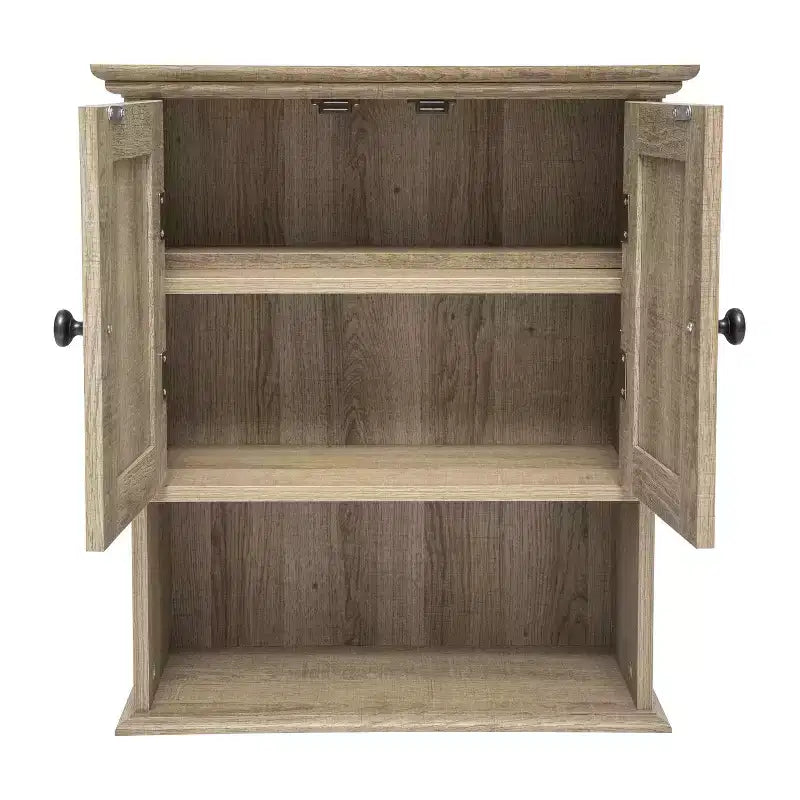 Flash Furniture Mobiletto da Bagno a Parete Dune con Chiusura Magnetica, Ripiano Regolabile e Ripiano Inferiore Aperto