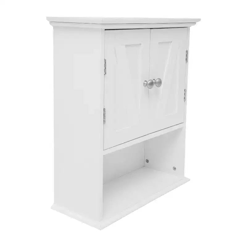 Flash Furniture Mobiletto da Bagno a Parete Dune con Chiusura Magnetica, Ripiano Regolabile e Ripiano Inferiore Aperto