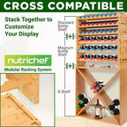 Cantinetta portabottiglie NutriChef da 72 bottiglie, in bambù, impilabile, autoportante - SLWMDSF226
