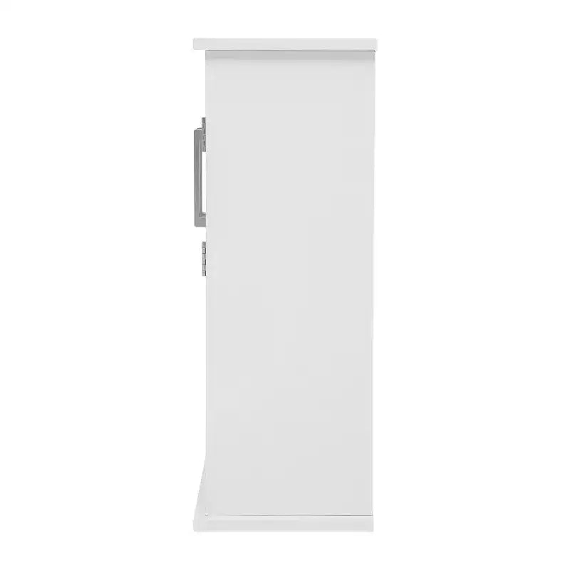 Pensile da bagno Merrick Lane con ripiano regolabile, ripiano inferiore aperto e ante con chiusura magnetica