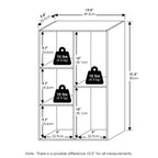 Libreria Furinno a 5 cubi reversibili con scomparti aperti, mobile organizer multiuso