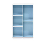 Libreria Furinno a 5 cubi reversibili con scomparti aperti, mobile organizer multiuso