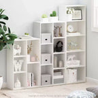 Libreria Furinno a 5 cubi reversibili con scomparti aperti, mobile organizer multiuso