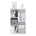 Libreria Furinno a 5 cubi reversibili con scomparti aperti, mobile organizer multiuso