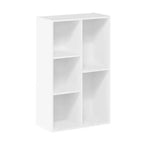 Libreria Furinno a 5 cubi reversibili con scomparti aperti, mobile organizer multiuso
