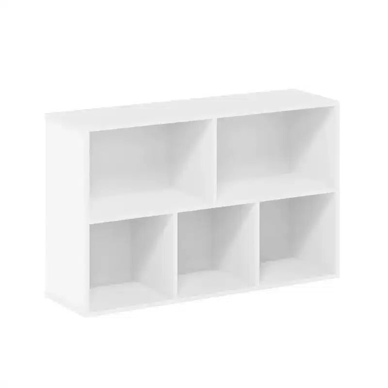 Libreria Furinno a 5 cubi reversibili con scomparti aperti, mobile organizer multiuso