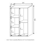 Libreria Furinno a 5 cubi reversibili con scomparti aperti, mobile organizer multiuso