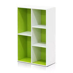 Libreria Furinno a 5 cubi reversibili con scomparti aperti, mobile organizer multiuso