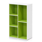 Libreria Furinno a 5 cubi reversibili con scomparti aperti, mobile organizer multiuso