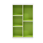 Libreria Furinno a 5 cubi reversibili con scomparti aperti, mobile organizer multiuso