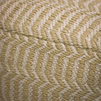 Pouf ottomano intrecciato a mano color sabbia 16" - National Tree Company