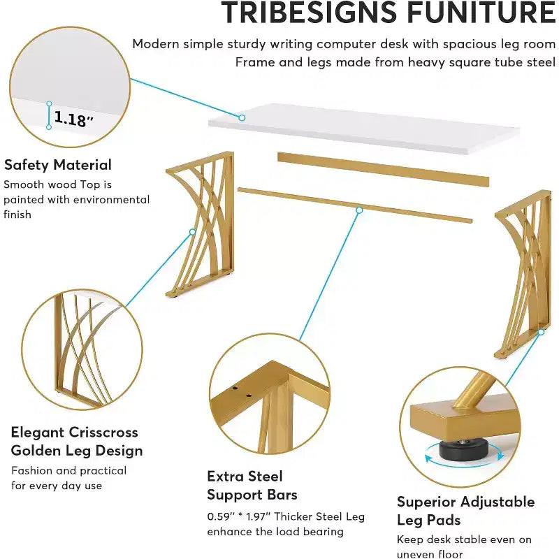 Tribesigns Scrivania Grande e Moderna per Computer da 140 cm