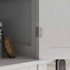 HOMCOM Dispensa da Cucina Tradizionale Autoportante 72" con 2 Armadietti, Cassetto e Ripiani Regolabili, Venatura del Legno Nera