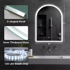 Specchio da parete a LED Dovelina con specchio da bagno a forma di arco moderno anti-appannamento
