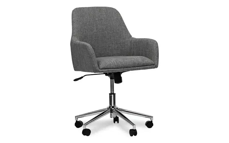 Workspace by Alera Mid-Century Task Chair, Supports Up to 275 lb, 18.9 to 22.24 Seat Height, Gray Seat, Gray Back