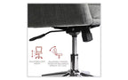 Sedia da ufficio Alera Mid-Century, supporta fino a 125 kg, altezza seduta da 48 a 56,5 cm, seduta grigia, schienale grigio
