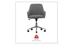 Sedia da ufficio Alera Mid-Century, supporta fino a 125 kg, altezza seduta da 48 a 56,5 cm, seduta grigia, schienale grigio