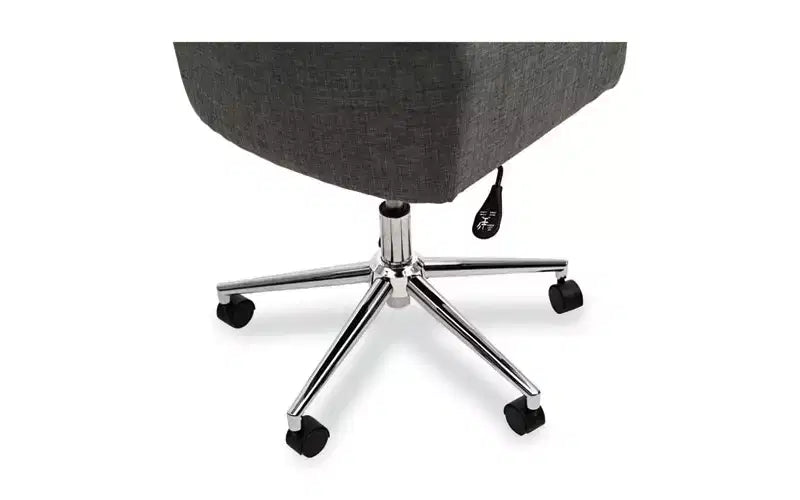 Sedia da ufficio Alera Mid-Century, supporta fino a 125 kg, altezza seduta da 48 a 56,5 cm, seduta grigia, schienale grigio