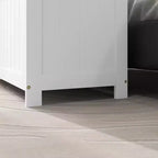 HOMCOM Cassapanca Contenitore, Baule Moderno con 2 Cerniere di Sicurezza e Maniglie, Scatola in Legno per Soggiorno, Ingresso