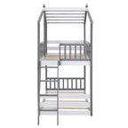 Letto a castello Twin su Twin con tetto, finestra e scaletta - ModernLuxe