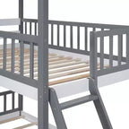 Letto a castello Twin su Twin con tetto, finestra e scaletta - ModernLuxe