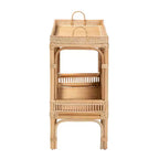 Consolle in rattan naturale bali & pari Lombok, stile bohémien moderno, colore marrone
