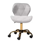 Sedia da ufficio girevole Baxton Studio Savara contemporanea, glam e lussuosa in tessuto velluto e metallo