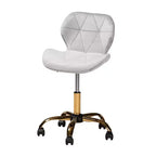 Sedia da ufficio girevole Baxton Studio Savara contemporanea, glam e lussuosa in tessuto velluto e metallo