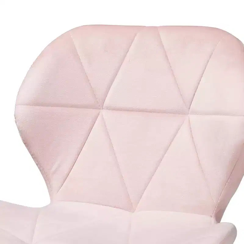 Sedia da ufficio girevole Baxton Studio Savara contemporanea, glam e lussuosa in tessuto velluto e metallo