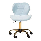 Sedia da ufficio girevole Baxton Studio Savara contemporanea, glam e lussuosa in tessuto velluto e metallo