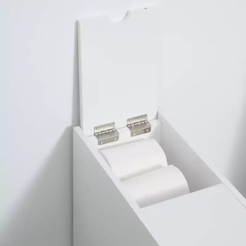 HOMCOM Organizer da Bagno a Terra, Mobiletto Salvaspazio Stretto con Portacarta Igienica e Cassetti