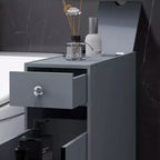 HOMCOM Organizer da Bagno a Terra, Mobiletto Salvaspazio Stretto con Portacarta Igienica e Cassetti