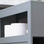 HOMCOM Organizer da Bagno a Terra, Mobiletto Salvaspazio Stretto con Portacarta Igienica e Cassetti