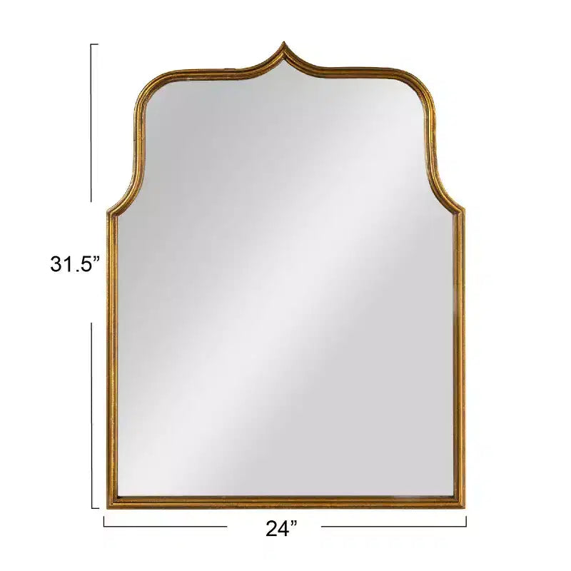Specchio da parete Storied Home con cornice ad arco in metallo