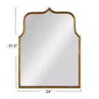 Specchio da parete Storied Home con cornice ad arco in metallo