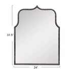 Specchio da parete Storied Home con cornice ad arco in metallo