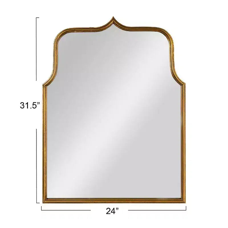 Specchio da parete Storied Home con cornice ad arco in metallo